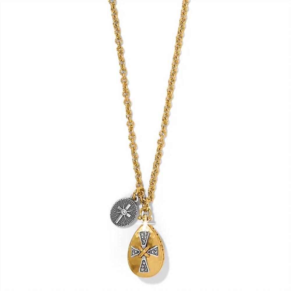 NEW BRIGHTON heavenly cross necklace in gold